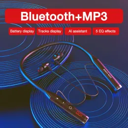 イヤホンwith FMラジオワイヤレスヘッドフォンベースBluetoothヘッドフォンネックバンドイヤホンヘッドフォンステレオHifiヘッドセット付きマイクTF