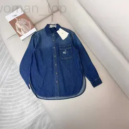 Kadınlar bluz gömlek tasarımcısı erken bahar yeni fen nanyou gaoding Kore Edition moda mektubu nakış saf pamuk yıkama yaka gündelik denim ceket n7e6