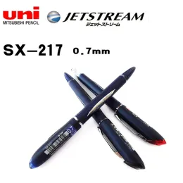 Pens 3PCS Japan Uni Mitsubishi SX217 Ballpoint Pen 0,7 mm JetStream Middle Pen Ultra Smooth Office School Supplies