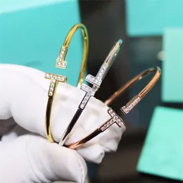 سوار مزدوج TC مصمم المجوهرات امرأة العلامة التجارية الذهب سوار زوجين bangle المجوهر