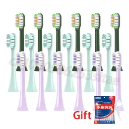 رؤساء 6/12pcs soocas استبدال فرشاة الأسنان الكهربائية رأس X5 D3 x3 DuPont Bristle Brish Hight Brush Head X3U D2 X3Pro