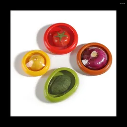 Lagringsflaskor 4st för avokado tomatsparare och håll återanvändbara containrar matlåda