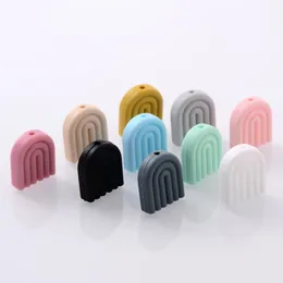 10pc perle in silicone perline per alimenti arcobaleno per alimenti per perle per gioielli che producono accessori per ciucini fai -da -te 240422 240422