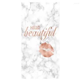 Towel Modern Rose Gold Marble Beach Shower Towels For Women Hello Beautiful Lip Print Bath Sport Spa Soft Stylish Birthday Gift