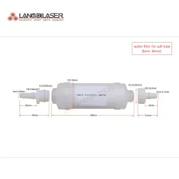 Purificadores Água Purifique o dispositivo de filtro para 7558081064nm Diodo de beleza Máquina de remoção de cabelo a laser instalação para furo de 8 mm de tubo macio