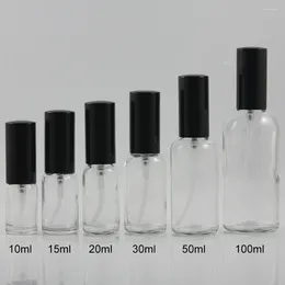 Lagerflaschen leere Verpackung Kosmetische Lotion Flasche 20 ml klares Augenölglas mit Pumpen Großhandel