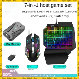 Combos Gamwing Mix Master Converter 7in1 Console Game Sets Keyboard and Mouse Converter Game Peripheral Keyboard and Mouse Converter