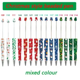Penne 15/30 pezzi Gift Christmas Penna perline Ballpoint Penna Faledable Penne Regalo Gift Office Forniture Insegnante Gift Pen Stationery
