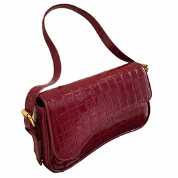 retro solidne kolory torba crossbody fi half mo hobo klatka piersiowa designerka talia torba na ramię panie