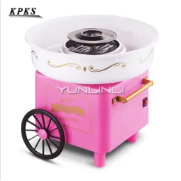 Processadores Pink Cotton Candy Machine carrinho doméstico carrinho doméstico Tubo de aquecimento de cerâmica totalmente automático Slot inferior de aço inoxidável