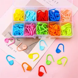 Mix Color Plastic Knitting Tools Locking Stitch Markers Ring Crochet Needles Clip Hook Set DIY Craft Sewing 240411