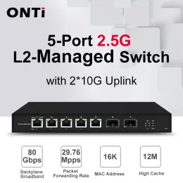 Kontrol Onti 5 Port Akıllı Web 2.5GPS 2*10G SFP+ L2 Yönetilen Anahtar ve 5 veya 8 Port L2 Web Yönetilen 2.5GPS Anahtar