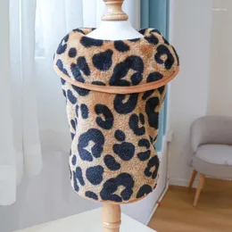 Hundkläder petcircle kläder leopard tryck väst för liten medelhög valp katt höst vinter husdjur kläder kostym leveranser kappa