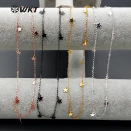 Necklaces WTN978 Wholesale Fashion Necklace Jewelry Custom High Quality Stars Chain With Multi Color Electroplate Bohemia Necklace Gift