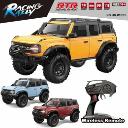 Car 1:10 HB R1001 Fierce Horse FullScale Control Remote Modelo de carro Simulação de carro Highpeed Offroad RC Salbing Toy Car Gifts Adult