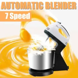 Mixers 1.7L 7 Speed ​​Electric Machine Food Mixer Table Stand Cake Dough Mixer Handhållen Egg Beater Blender Bakning Whipping Cream Machine