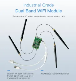 Routers Vonets Industrial High Power 2.4G+5G Dual Band WiFi Module Wireless Bridge Router REATEATER RJ45 Adapter för DIY Network -enheter