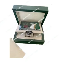 2024 New Drop Green Watch Original Box com cartões de cartões e artigos Certificados Bolsa Caixa para 116610 116660 116710 Relógios