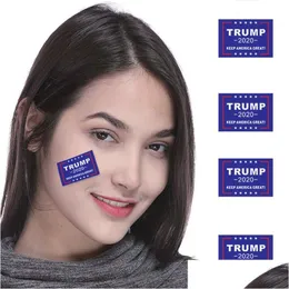 Bilklistermärken Nya USA Val Trump Sticker Fashion Face-to-Chest Sticking Self-Hehhesive Composite Creative Face Home Window Drop Deli DH6UG