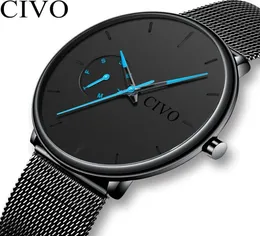 Civo Fashion Casual Mens Watches Waterproof Analog Sports armbandsur Män kvartsklockor för män presentklocka Relogio Masculino J3898031