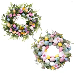 Декоративные цветы искусственные пасхальные яйца Декор весенние венки для входной двери крыльца веранда