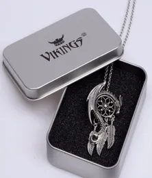 Dragon Guardian Catcher Wisiant Naszyjnik Boho Bohemian Women Choker Jewelry Viking Amulet Charm Antique Silver Silver 6038239