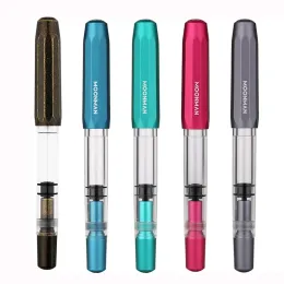 Pens Moonman/Majohn T1 ACRYLIC Metal Piston Fountain Aluminium Alumin Light