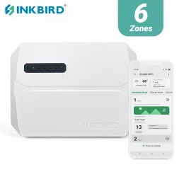 CONTROL INKBIRD WIFI SMART Sprinkler Controller Programmerbart system 6 Zone Digital LCD Watering Timer Irrigation Monitor Gratis app