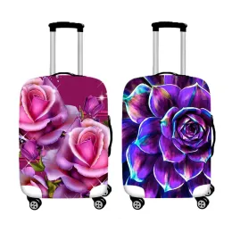 Accessories Flower Pattern Luggage Protctive Cover for 1932 Inch Luggage Cover Travel Accessories Stretch Cloth Suitcase Protctive Cover