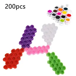 Inks 200Pcs Tattoo Ink Cups Shape Pigment Holder Cups Permanent Makeup Supplies For Tattooing Tattoo Ink Cups