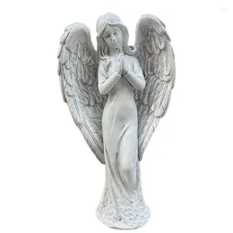 التماثيل الزخرفية تماثيل الملاك مكتب التمثال المقدس مع أجنحة فناء صلاة ديكورات راتنجات لغرفة المعيشة معرض دراسة غرفة نوم
