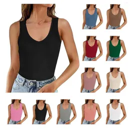 Frauen Tanks Vest Outer Wear V-Ausschnitt High Elasticity Workout ärmellose Top Independence Day Gedruckte T-Shirt-Tops 2024