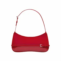 handbag for Women's Luxury Designer Red Patent Leather Underarm Bag French Street Fi Trend Small Shoulder Bag Wallet I4Ww#