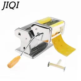 Tillverkare hand vev pasta maker rostfritt stål manuell dumpling grönsak nudel tillverkning maskin pressande spaghetti cutter deghängare