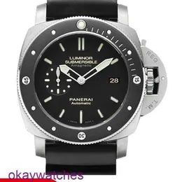 Pannerai Watch Luksusowy projektant 98 NOWOŚĆ - ZETWARTAJ MECHANICZNY 1950 MENS 47 mm Large Titan Titanium PAM00389