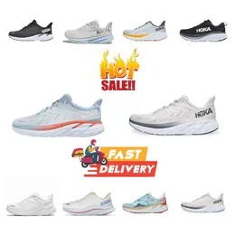 New top hokeh shoes One Bondi 8 Running Shoes Womens Platform Sneakers Clifton 9 Men black White Harbor Men Trainers Runnners