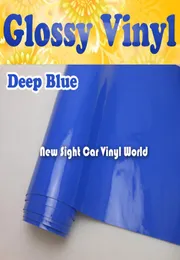 Hochwertiger Glanzblau Vinyl Roll Blue Gloss Wrap Film Luftblase für Autoaufkleber Autos Größe15230mroll5391963