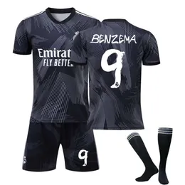 Set di calcio/tute da tracce turistiche tracce 2223 Real Madrid 120 ° anniversario Y3 Maglie congiunta set n. 9 Benzema 20 Venisius Shirt (versione tailandese)