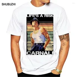 Camisetas masculinas Blood Paco em Lifes A Risk Carnal T-Shirt Men Tamise de algodão Marca de verão Tamanho