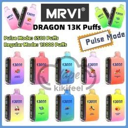 괴짜 바 맥박 MRVI 드래곤 13000 6500 퍼프 배터리 650mAh 메쉬 코일 vapes 일회용 퍼프 펄스 6500 13000 vapes 새로운 스타일 석류 바나나 vapes 일회용