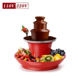 Processors Electric Chocolate Fountain Machine 3 Layers Melting Machine With Removal Fruit Nuts Treats Serving Tray 110V/220V 200G Capacity