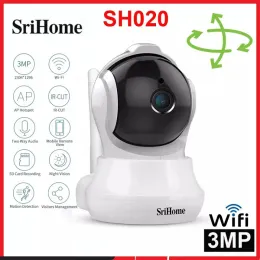 Câmeras Novo Sh020+ com lente Wi -Fi de 3,6 mm 3mp 1296p sem fio PTZ IP AI Rastreamento automático Câmera de vigilância de visão noturna de detecção humana
