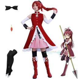 Costumi anime Sakura Kyoko Cosplay Anime Puella Magi Madoka Magica Cosplay Come Sexy Dress Party Come Sakura Kyoko Ruolo anime Play Y240422