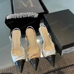 Котенок каблуки Bowknot Sandals Summer Women Designer Designer обувь заостренные носки сандалии невеста