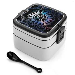 Dinnerware The Family Business Bento Box Compartments Salad Fruit Container Supernatural Anti Possession Ward Spn Culture