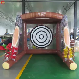 Gratis fartyg utomhusaktiviteter 3x3x3mh (10x10x10ft) Uppblåsbar yxa som kastar Dart Board Carnival Sport Game Toys till salu