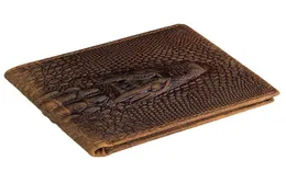 Cała moda portfel krokodyla skórzana torebka najwyższej jakości męskie portfele męskie Monederos Money Crazy Horse Tortes19381521