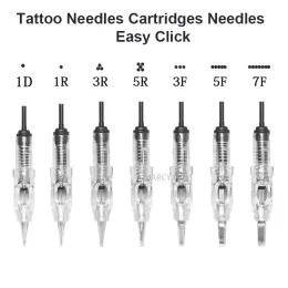 マシンマイクロブレード使い捨て滅菌タトゥー針パーマネントメイクアップカートリッジニードル1R/3R/5R/7R Agulha Easy Click Machine Needle