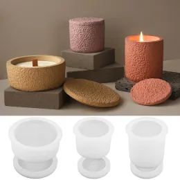 Ceramics Storage Boxs Silicone Mold with Lids Ornaments Jar Bottles Concrete Cement Resin Molds DIY Candle Cup Flowerpot Mould Home Decor