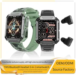 NUOVO T93 Smart Watch 3 in 1 TWS auricolari 4 GB Grande memoria Bluetooth Call 1.96 Screen Music Earbuds Sports Men Smartwatch